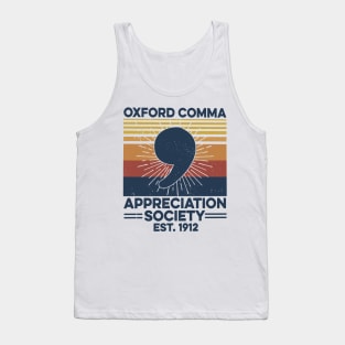 Retro Oxford Comma Appreciation Society Tank Top